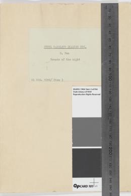 Item 03: Cyril Harslett papers, ca. 1917 - Page 1