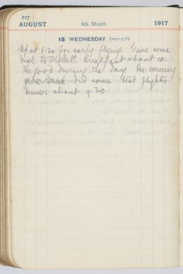 Item 04: Geoffrey Forrest Hughes diary, 1917 - Page 251