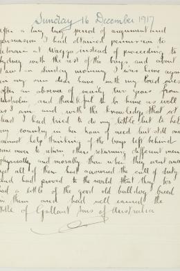 Item 03: Thomas Chudleigh Hawkes diary, 10 June-16 December 1917 - Page 129