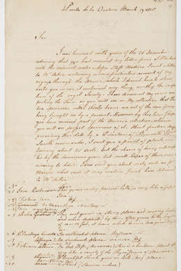 Series 13.10: Letter received by Banks from Francis Masson, 19 March 1778