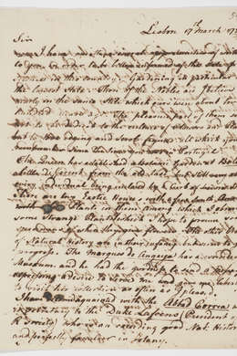 Series 13.20: Letter received by Banks from Francis Masson, 17 March 1783