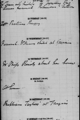 Series 04: James S. Hassall, diary 1881: No. 40